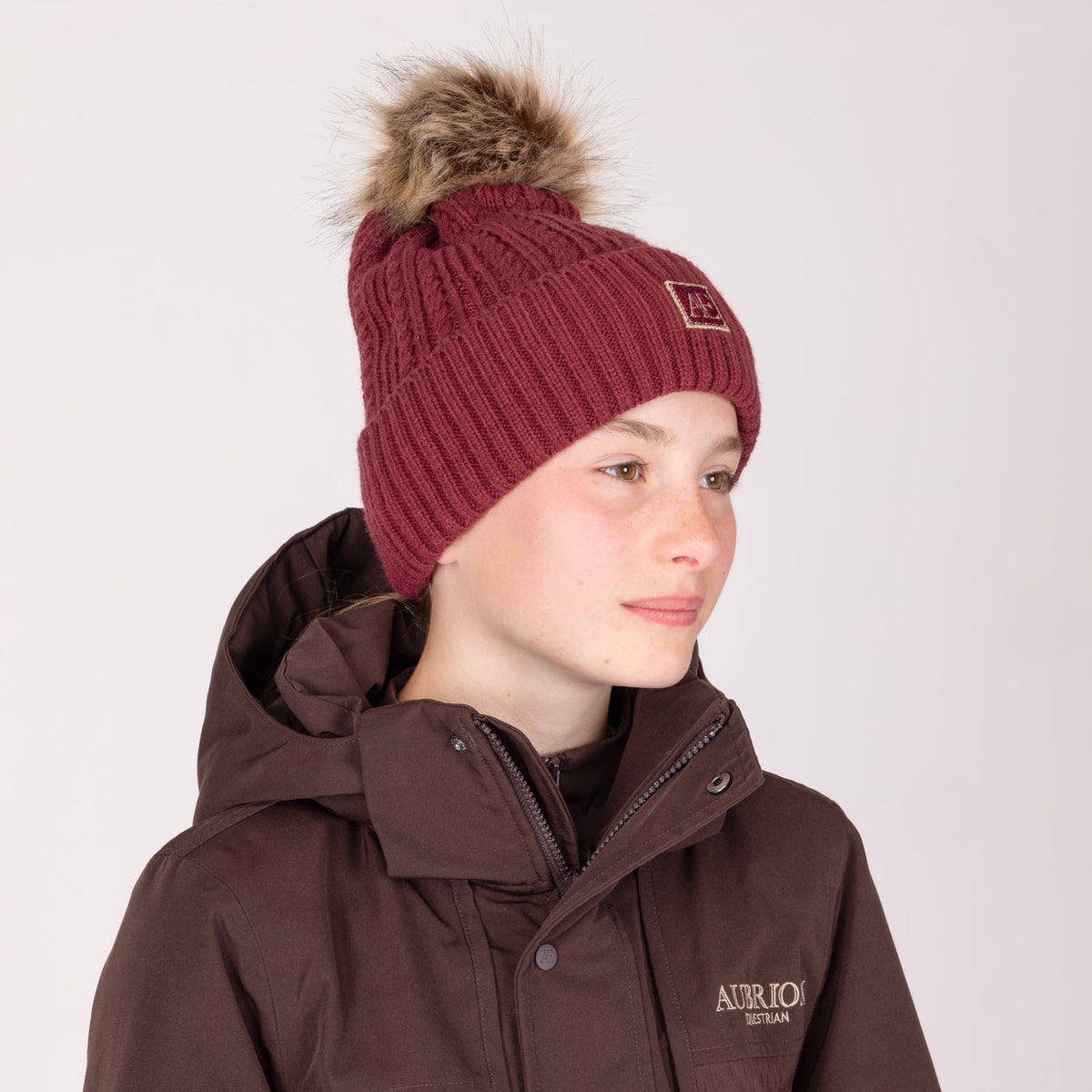 Aubrion Equestrian Winter Coat - Young Rider Espresso