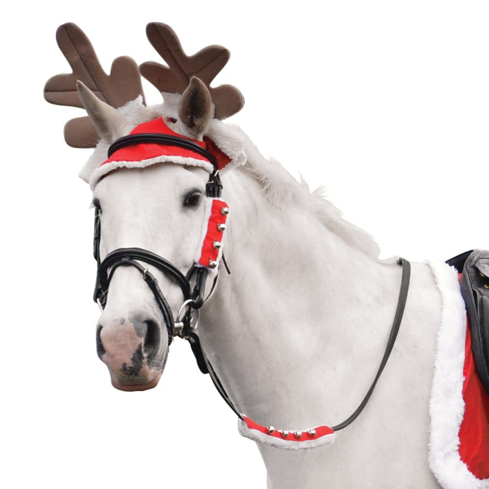 Hy Equestrian Christmas Santa Rein Sleeves (Set of 2)