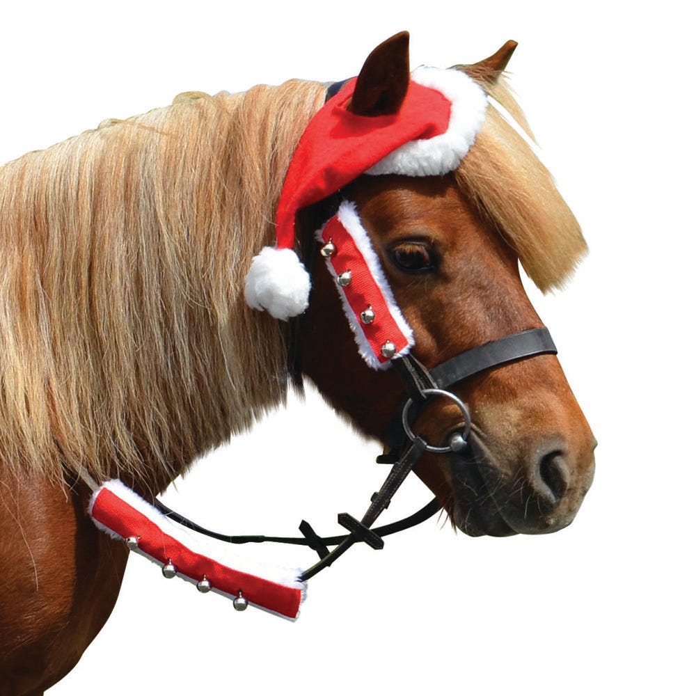 Hy Equestrian Christmas Santa Horse Hat
