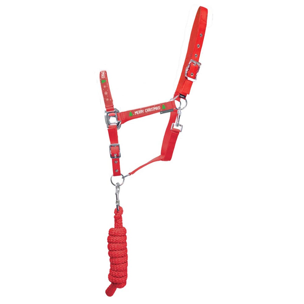 Merry Christmas Head Collar & Lead Rope