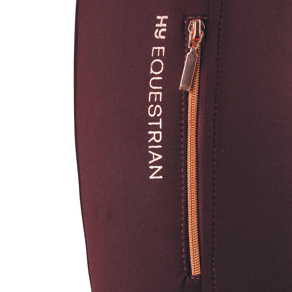 Hy Equestrian Enchanted Collection Riding Tights -Plum/Rose Gold