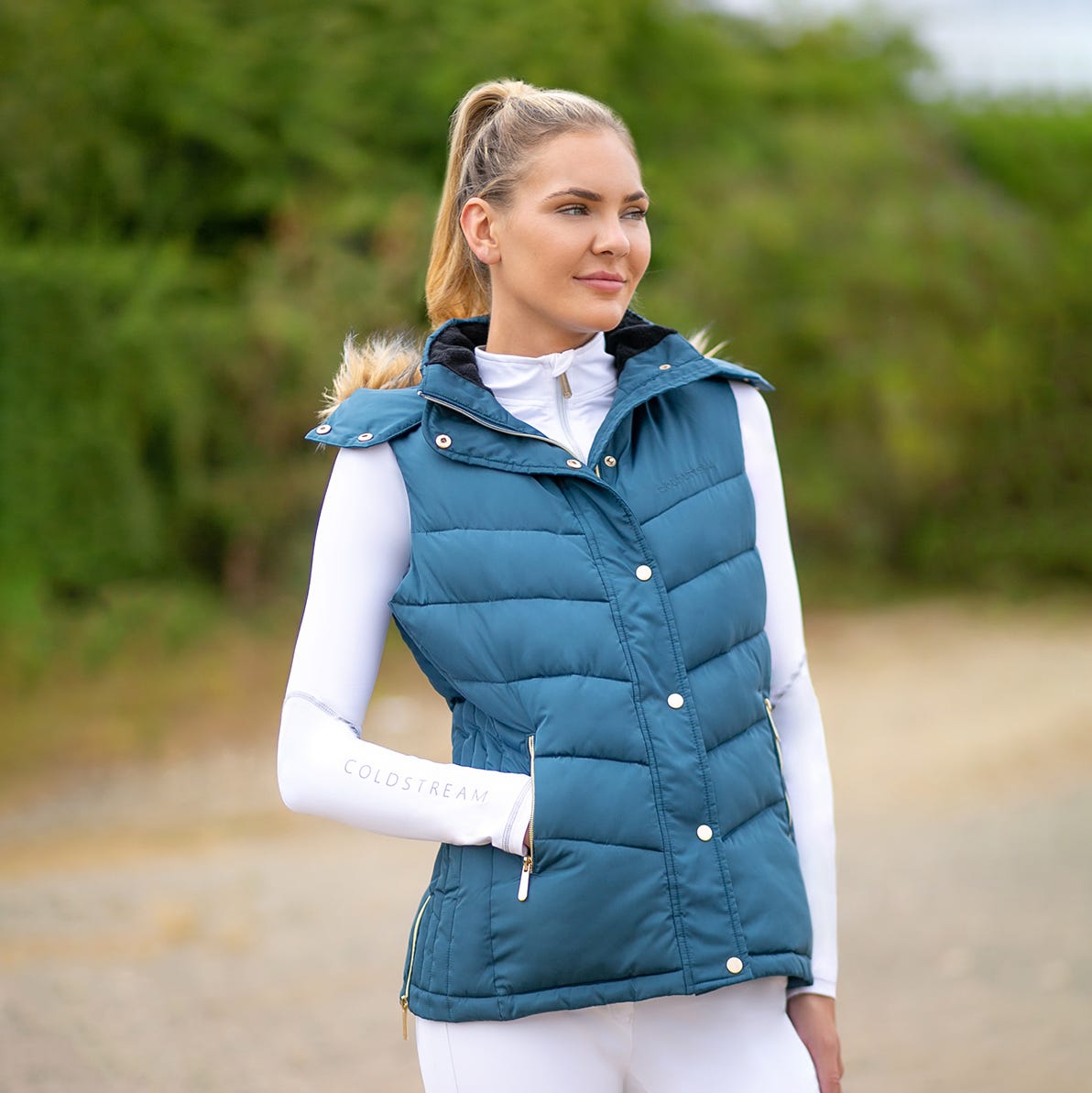 Coldstream Leitholm Quilted Gilet - Cool Slate Blue