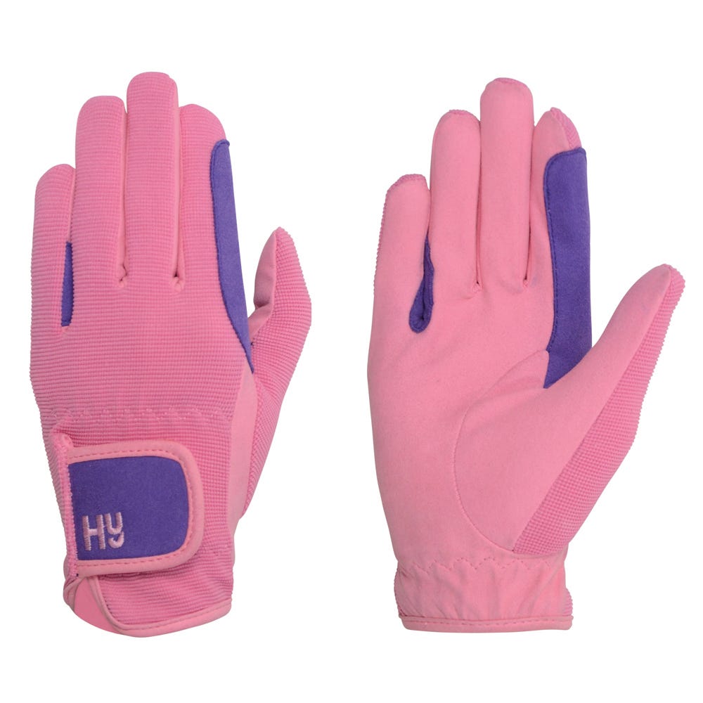 Hy Equestrian Children&#39;s Two Tone Riding Gloves