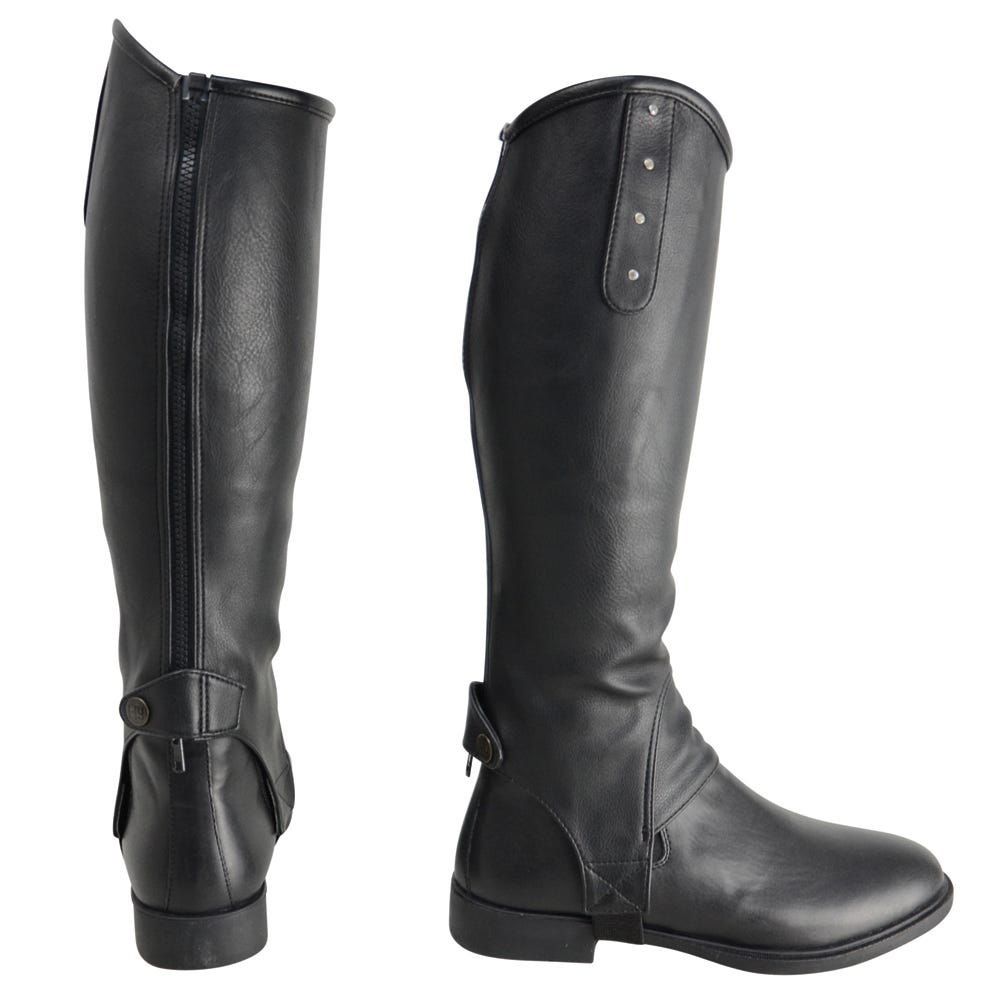 Hy Equestrian Faux Leather Diamante Gaiter