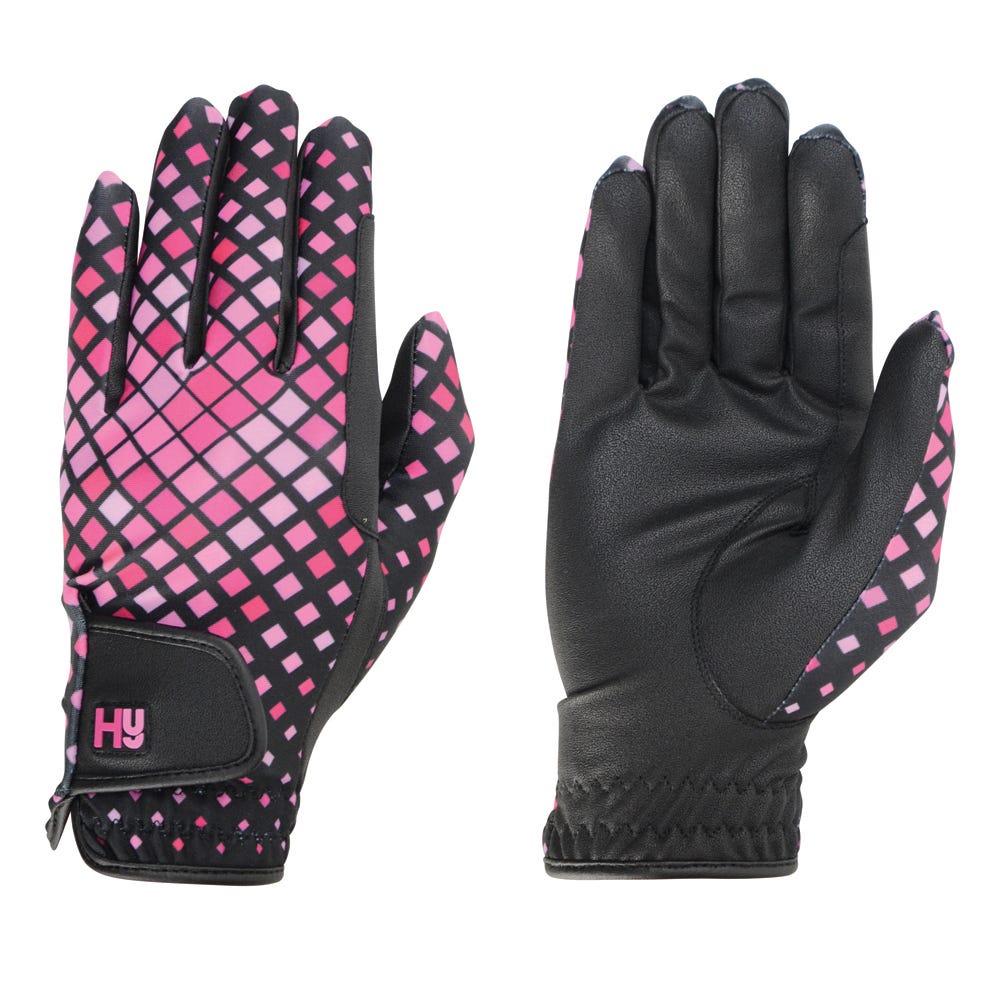 Hy Equestrian Lightweight Printed Riding Gloves