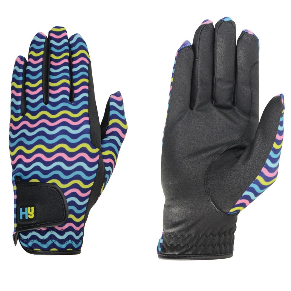 Hy Equestrian Lightweight Printed Riding Gloves