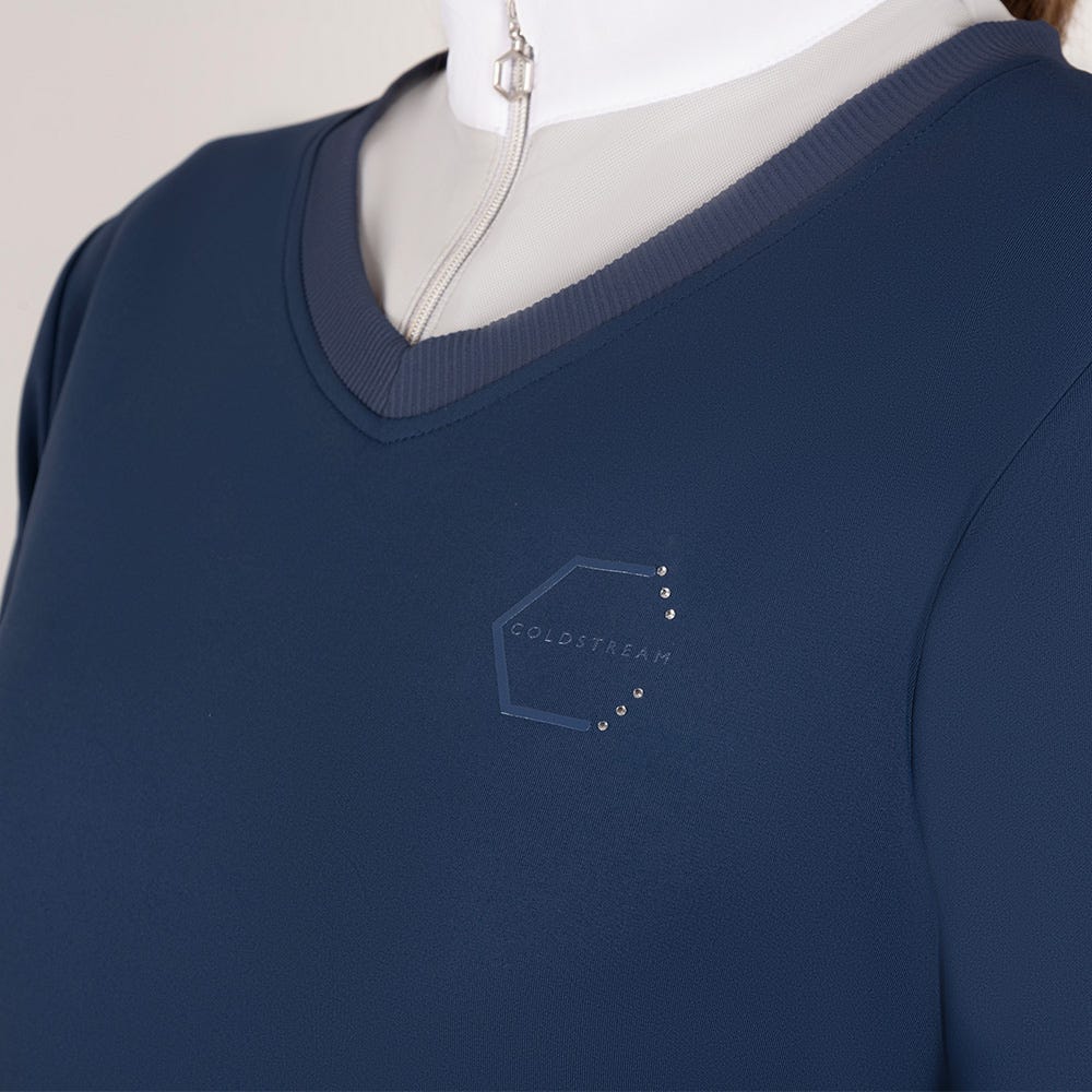Coldstream Crailing Performance Sweater- Oxford Blue