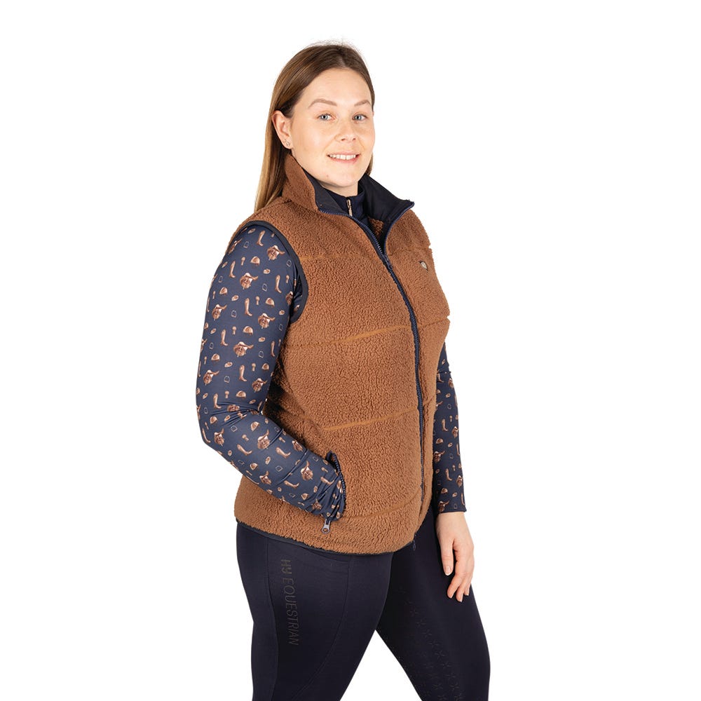 Hy Equestrian Elevate Style Teddy Fleece Gilet