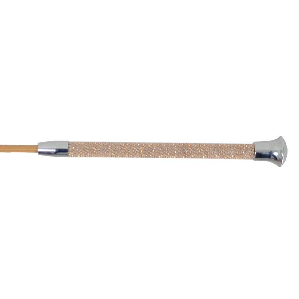 Hy Equestrian Diamante Stoned Schooling Whip - Gold