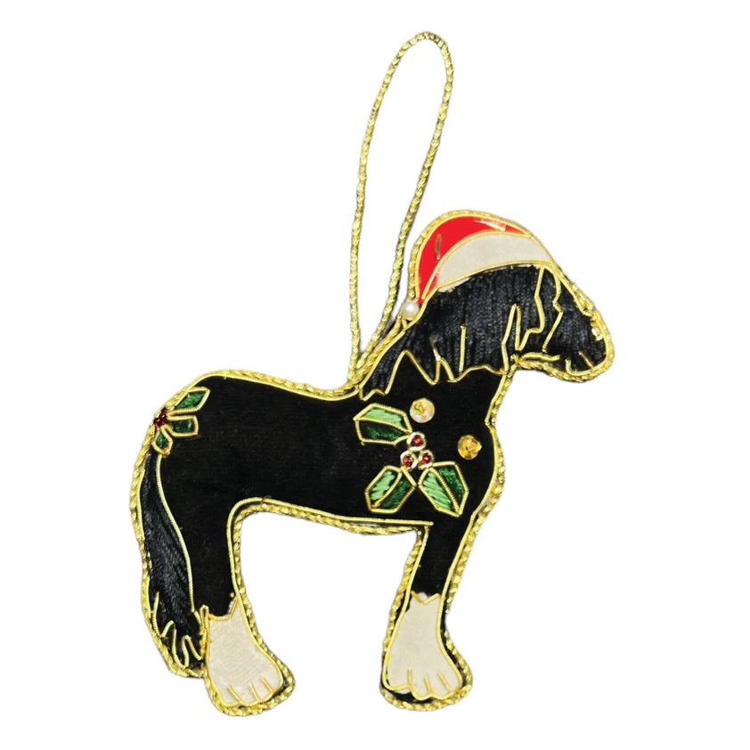Beaded Embroidered Christmas Tree Decoration
