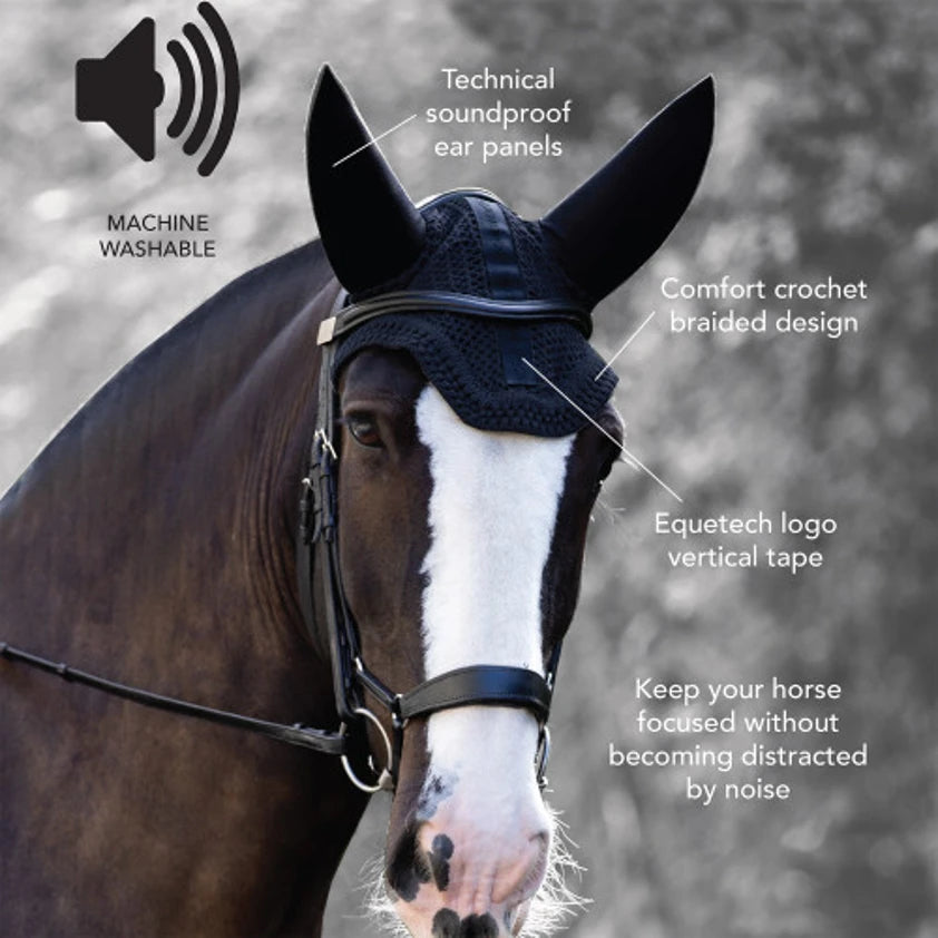 Horse soundless ear net hood bonnet