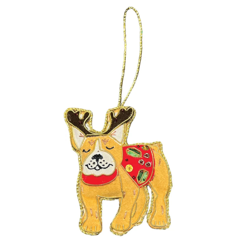 Beaded Embroidered Christmas Tree Decoration