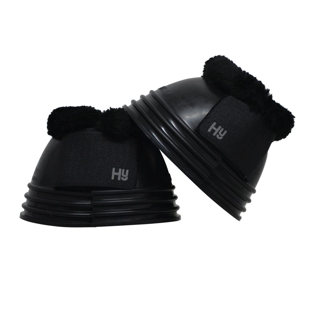 Hy Equestrian Ringed Fleece Topped Over Reach Boots