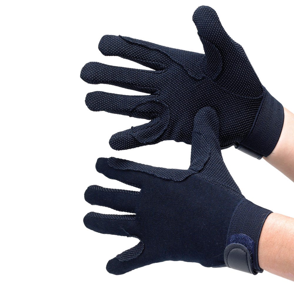 Hy Equestrian Cotton Pimple Palm Gloves