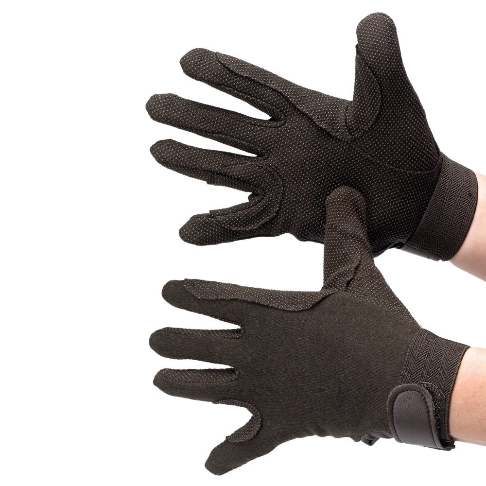 Hy Equestrian Cotton Pimple Palm Gloves
