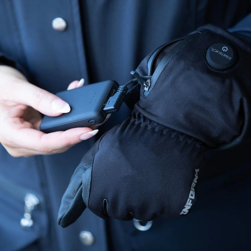 Inferno Waterproof Heated Riding Gloves (Inc. 2 X Batteries)