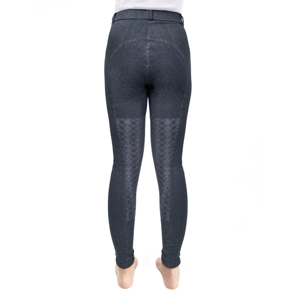 Hy Equestrian Children's Jesmond Jewel Denim Look Tights