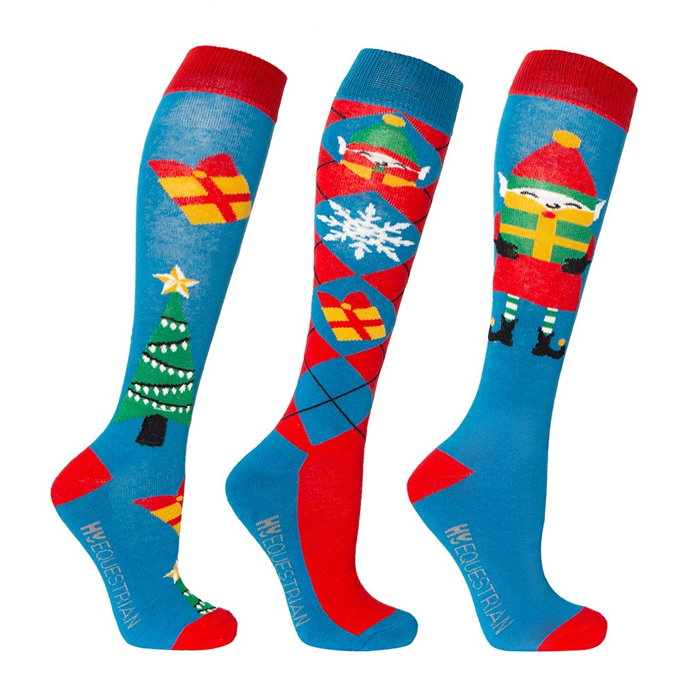 Hy Equestrian Jolly Elves Socks (Pack of 3)