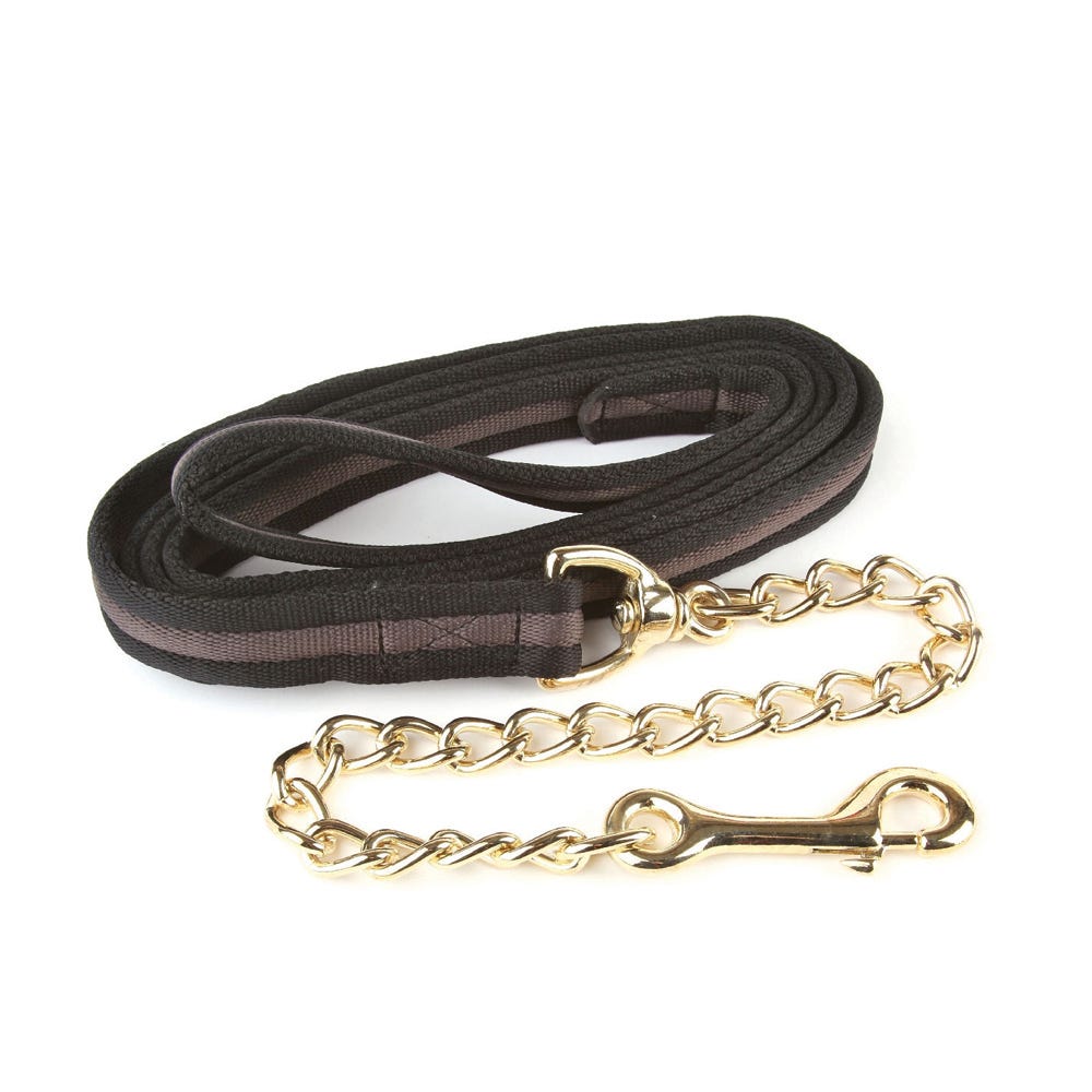 Hy Equestrian Soft Webbing Lead Rein With Chain