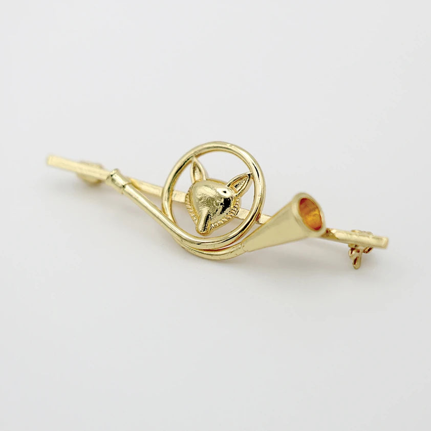 French Horn Fox Stock Pin