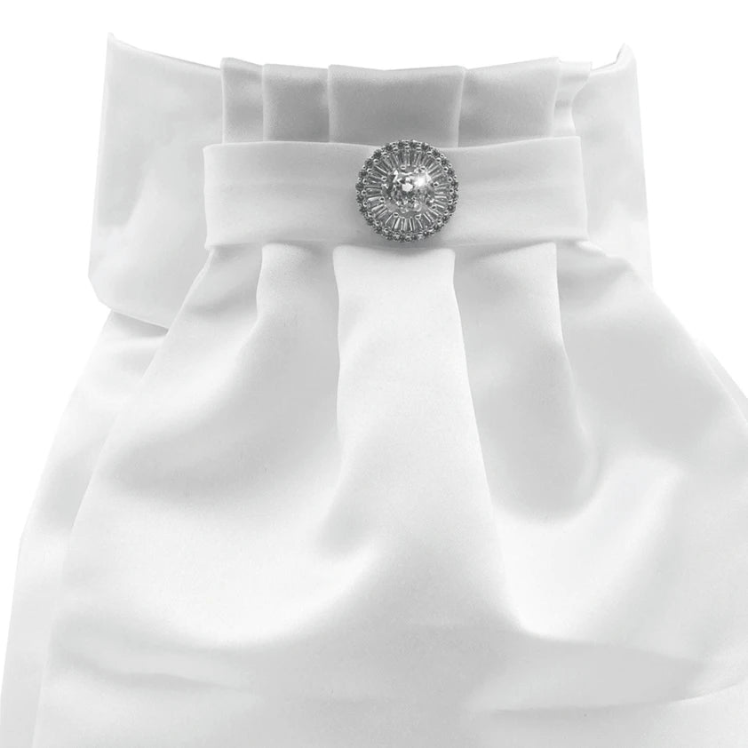 Liberty Crystal Deluxe Ready-Tied Stock - White