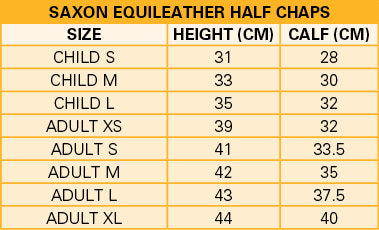 Saxon Equileather Half Chaps - Adult