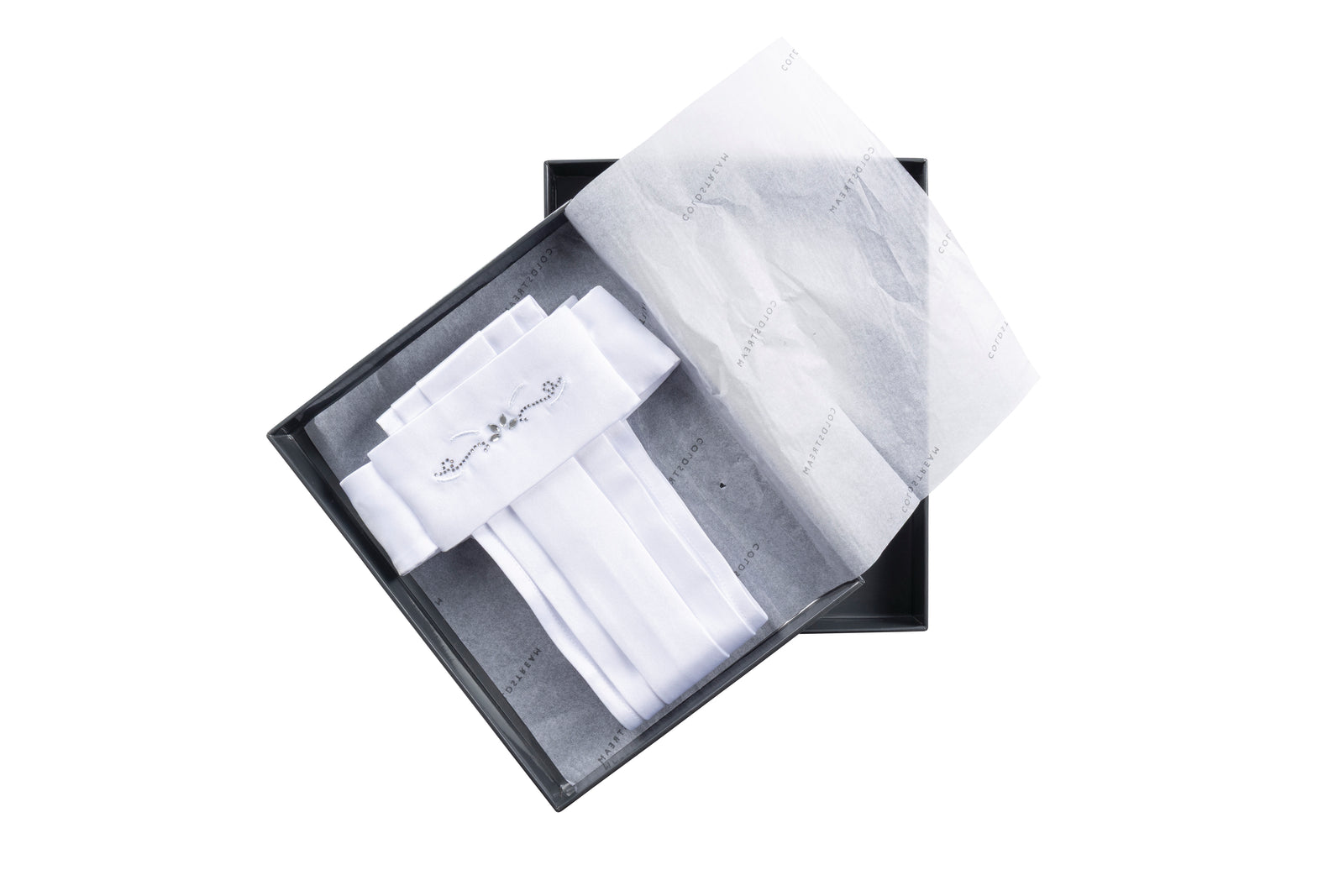 Coldstream Hermitage Diamante Ready Tied Stock White