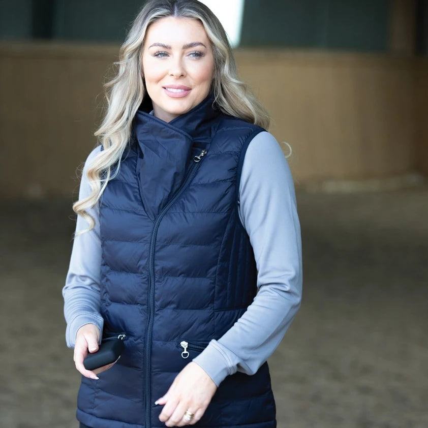 Inferno Asymmetrical Heated Gilet - Navy