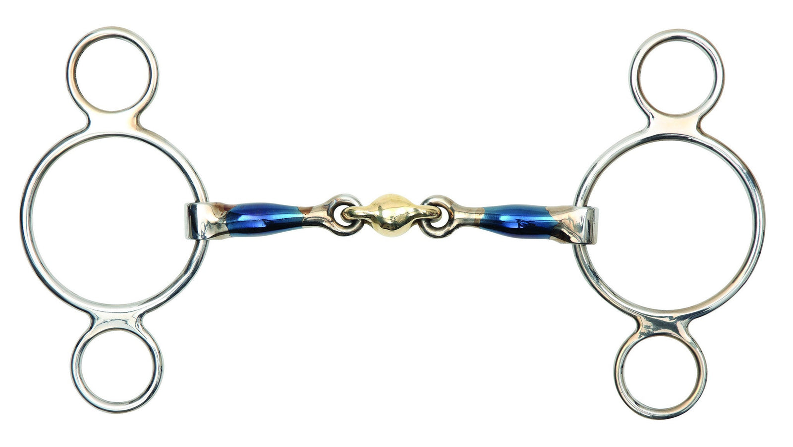 Blue Sweet Iron Ring Gag Bit with Lozenge - Nags Essentials