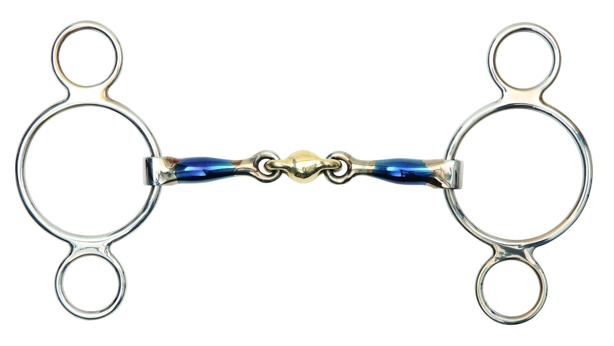 Blue Sweet Iron Ring Gag Bit with Lozenge - Nags Essentials