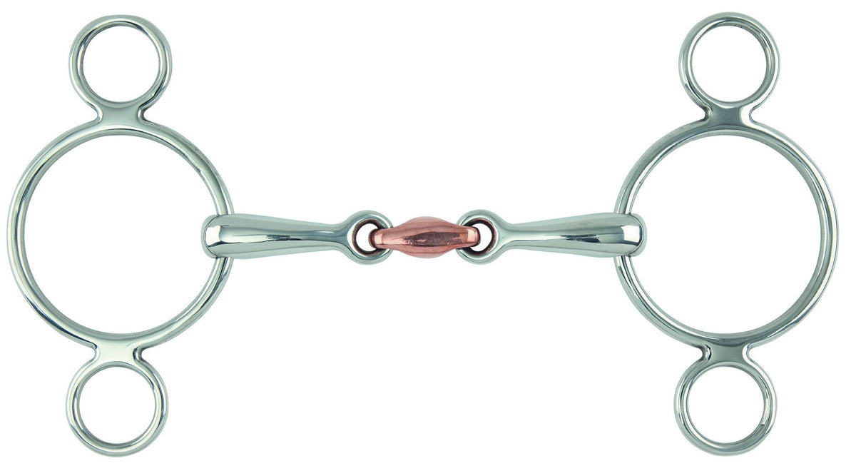 Two Ring Copper Lozenge Gag Bit - Nags Essentials