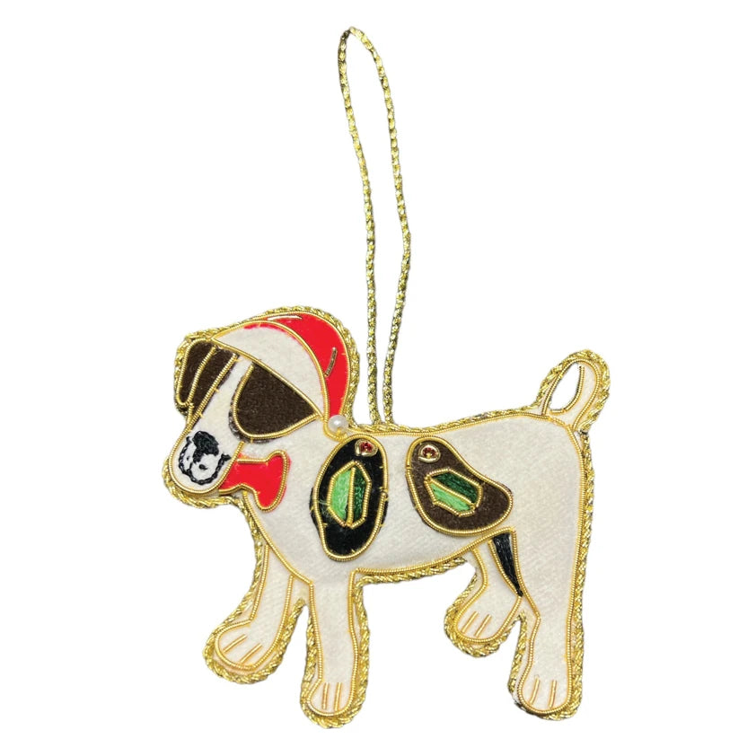 Beaded Embroidered Christmas Tree Decoration