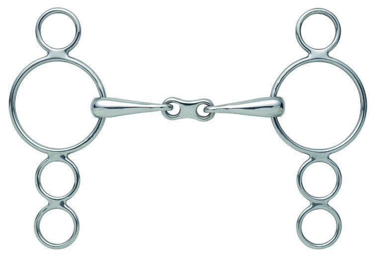 Three Ring Dutch Gag Bit with French Link - Nags Essentials