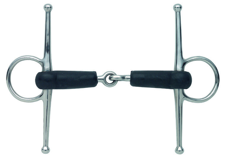 Soft Rubber Covered Full Cheek Snaffle Bit - Nags Essentials
