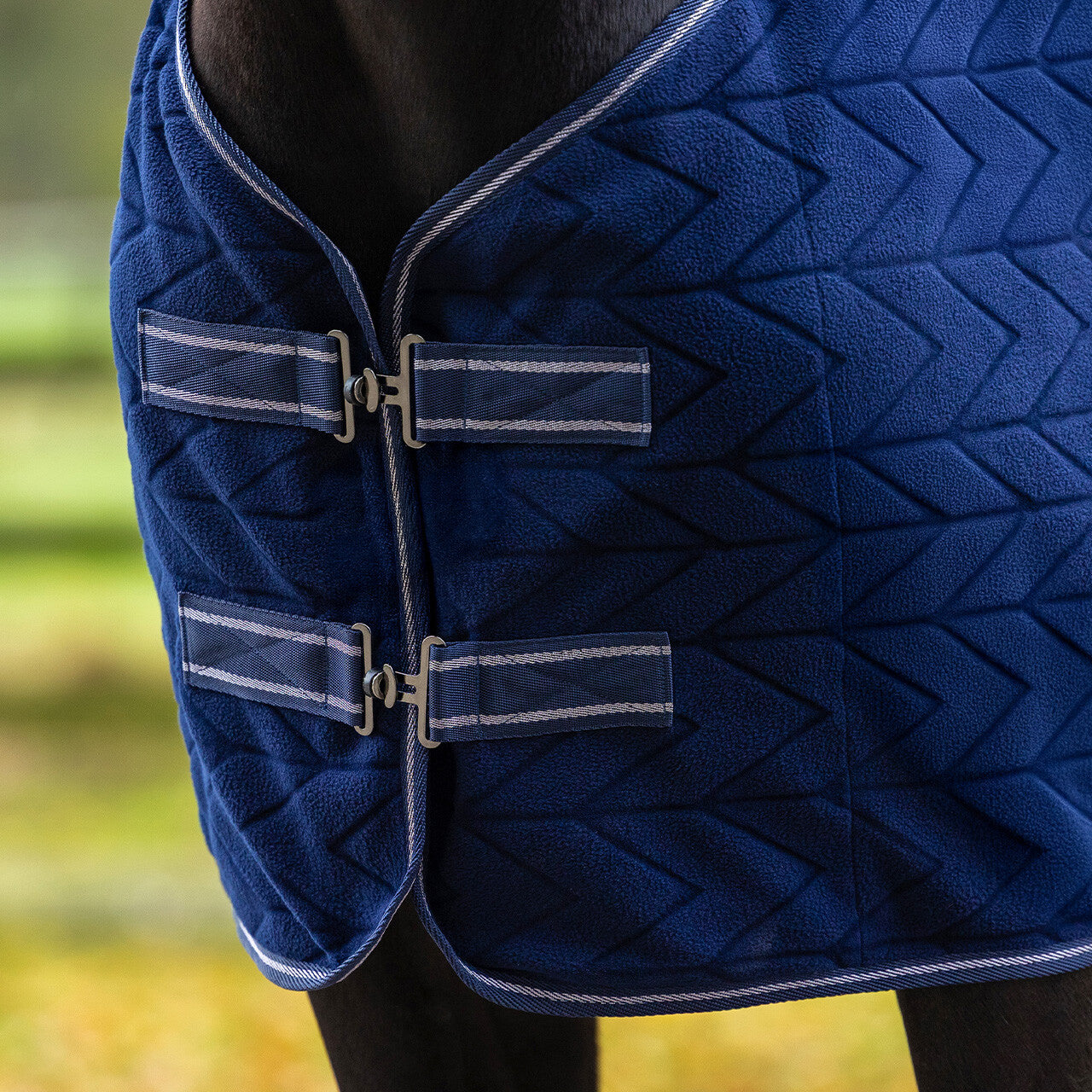 Embossed Fleece Rug With Detachable Neck