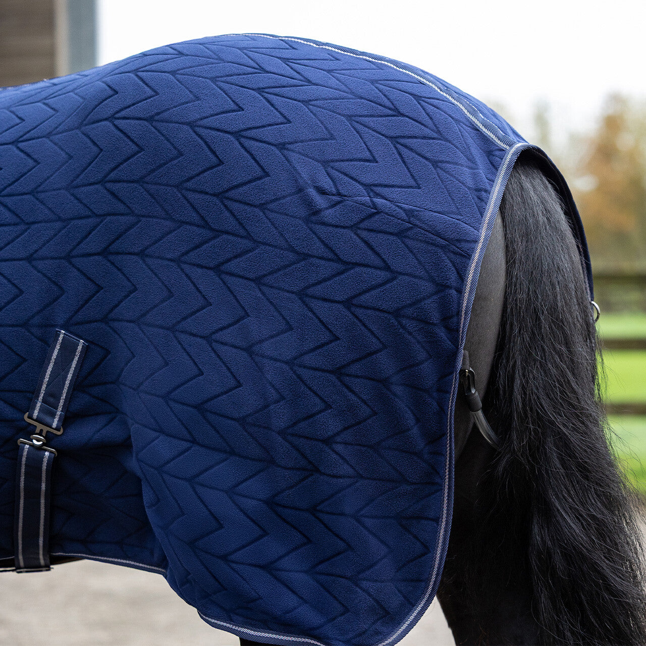 Embossed Fleece Rug With Detachable Neck