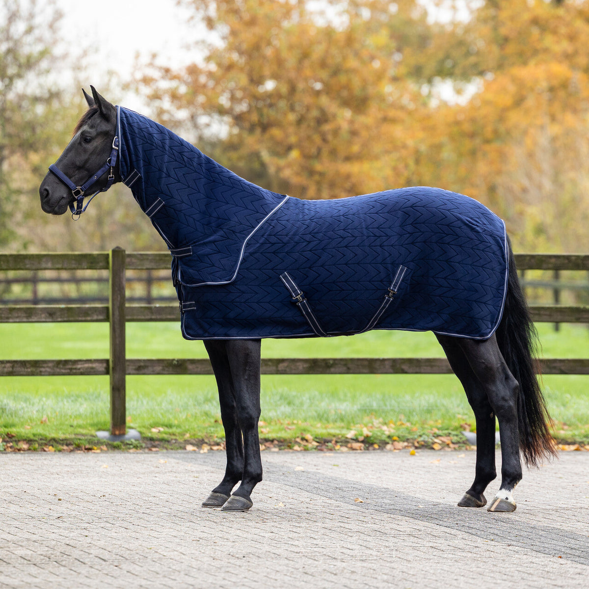 Embossed Fleece Rug With Detachable Neck
