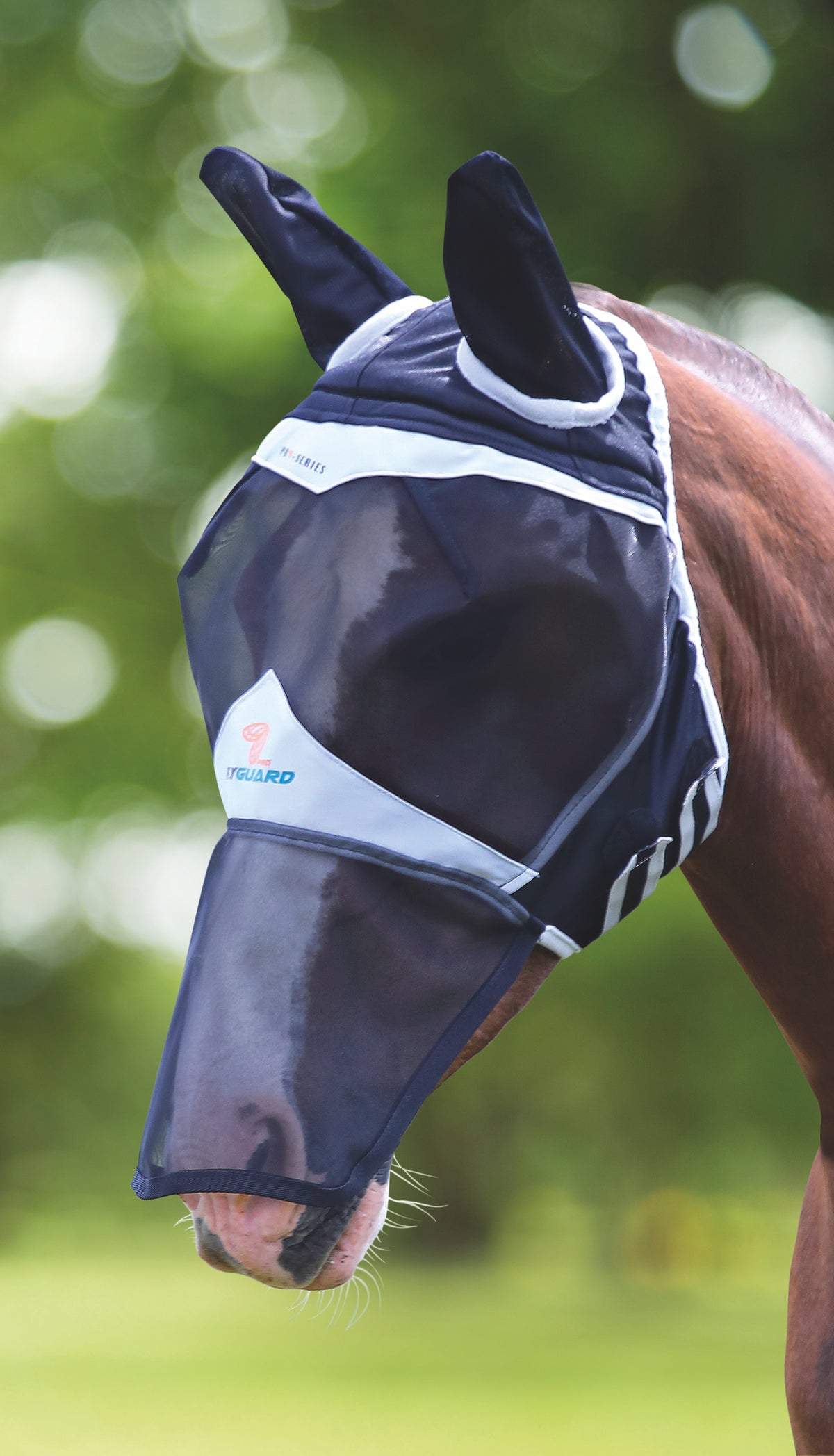 FlyGuard Pro Fine Mesh Fly Mask with Ears & Nose