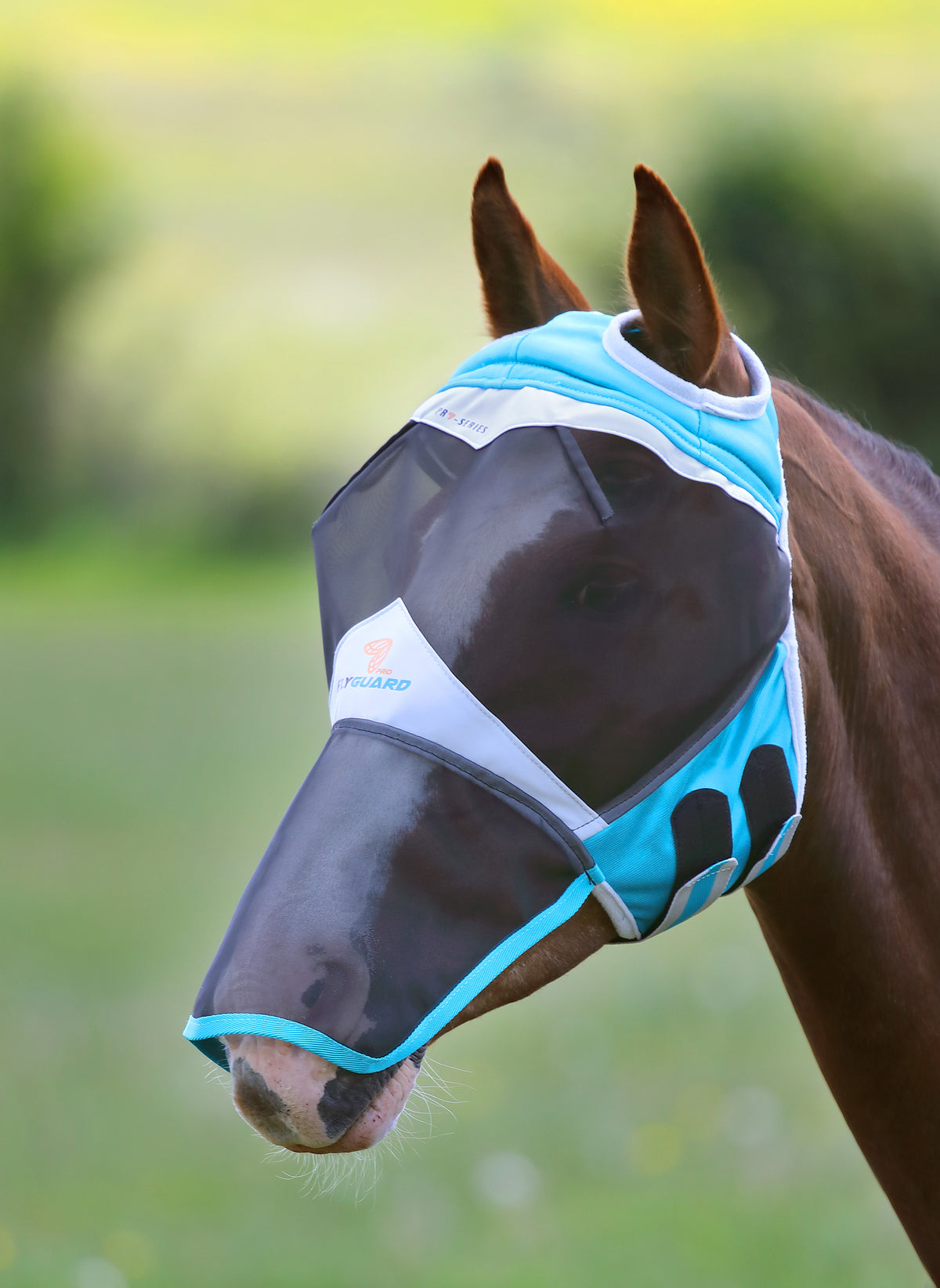 FlyGuard Pro Fine Mesh Fly Mask With Ear Hole &amp; Nose
