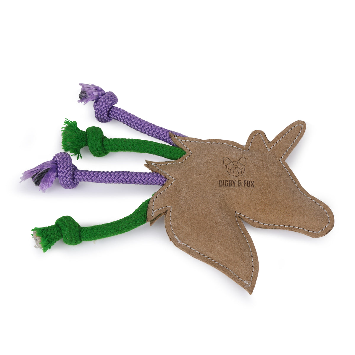 Digby &amp; Fox Leather Unicorn Dog Toy