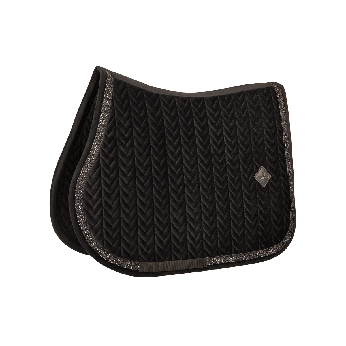 Kentucky Saddle Pad Velvet Fishbone Plaited Glitter Rope Show Jumping