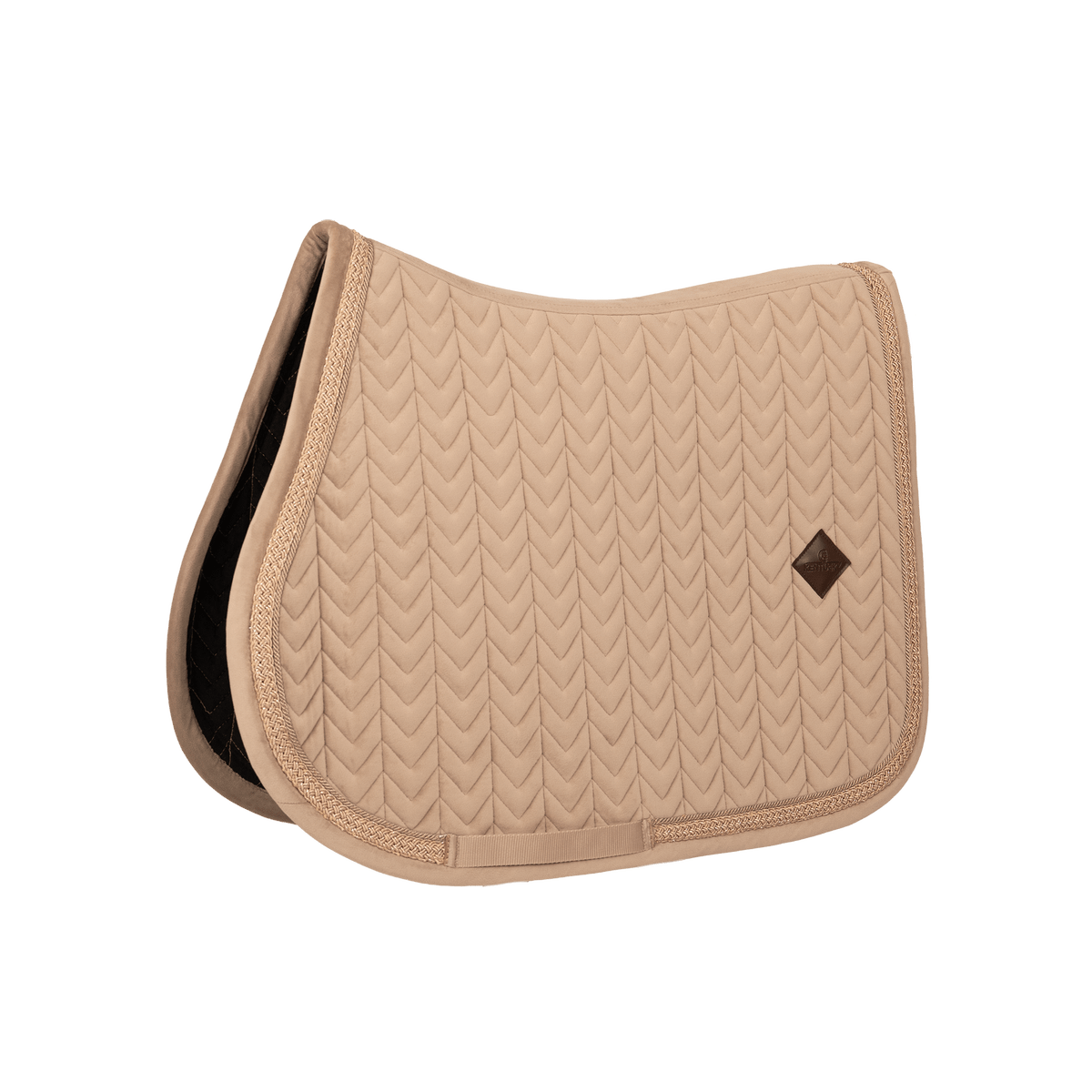 Kentucky Saddle Pad Velvet Fishbone Plaited Glitter Rope Show Jumping