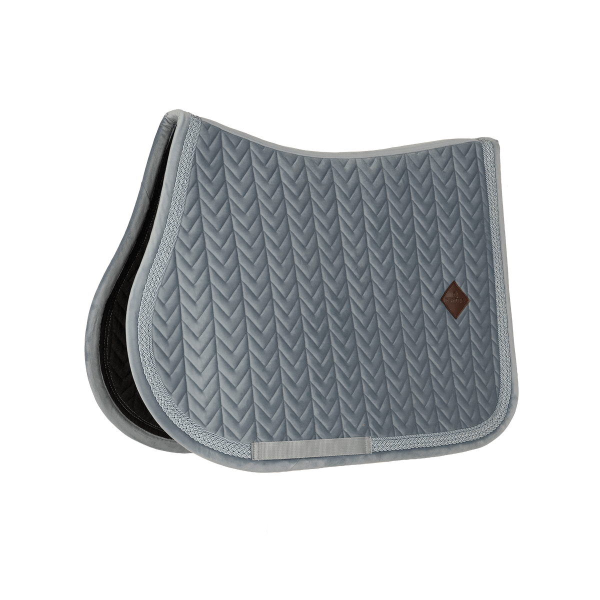 Kentucky Saddle Pad Velvet Fishbone Plaited Glitter Rope Show Jumping