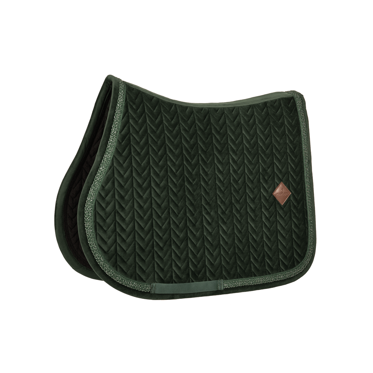 Kentucky Saddle Pad Velvet Fishbone Plaited Glitter Rope Show Jumping