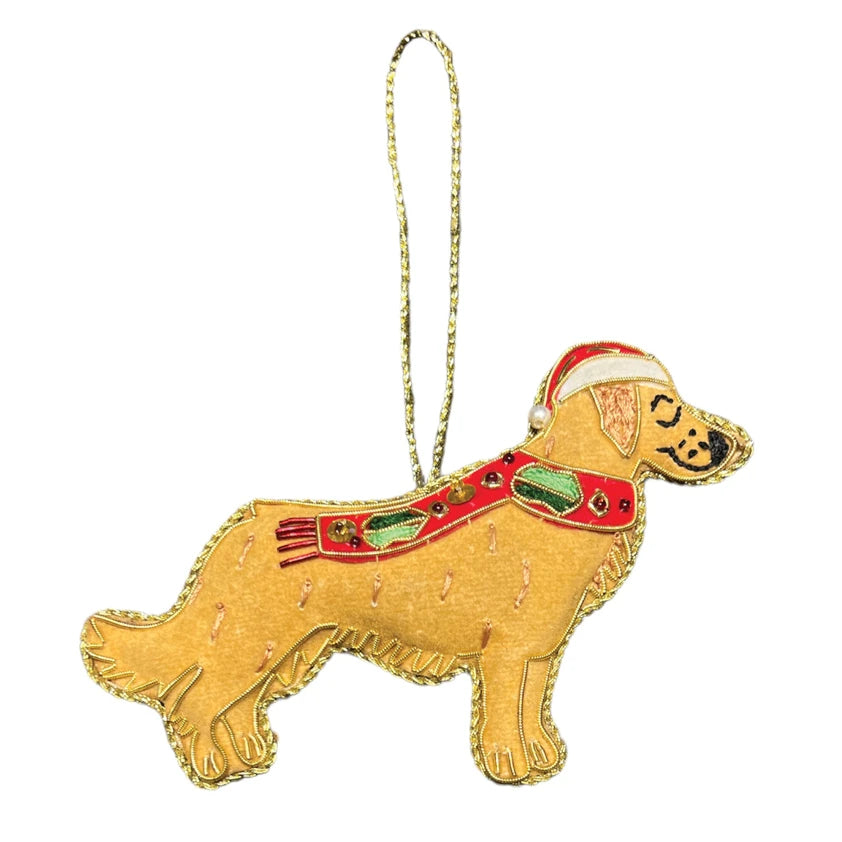 Beaded Embroidered Christmas Tree Decoration