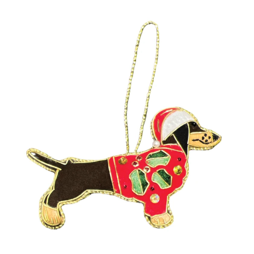 Beaded Embroidered Christmas Tree Decoration