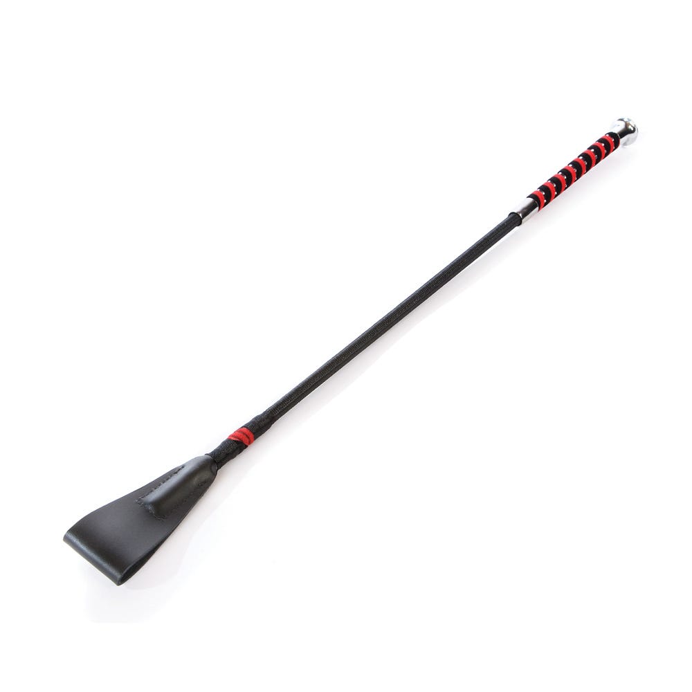 Hy Equestrian Diamante Riding Whip - Red/Black