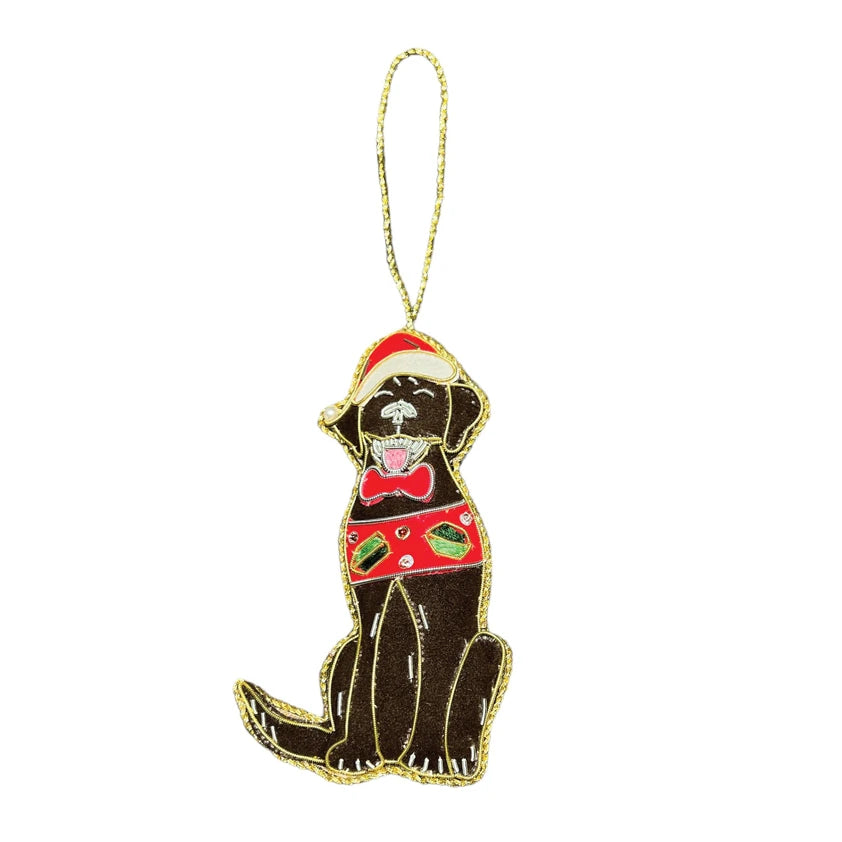 Beaded Embroidered Christmas Tree Decoration