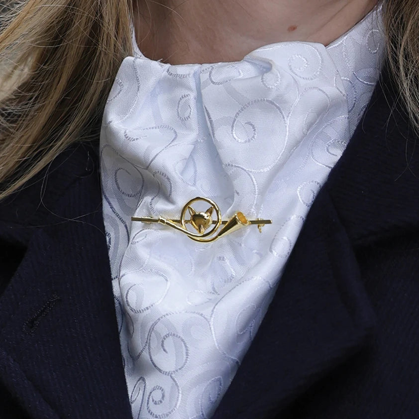 French Horn Fox Stock Pin