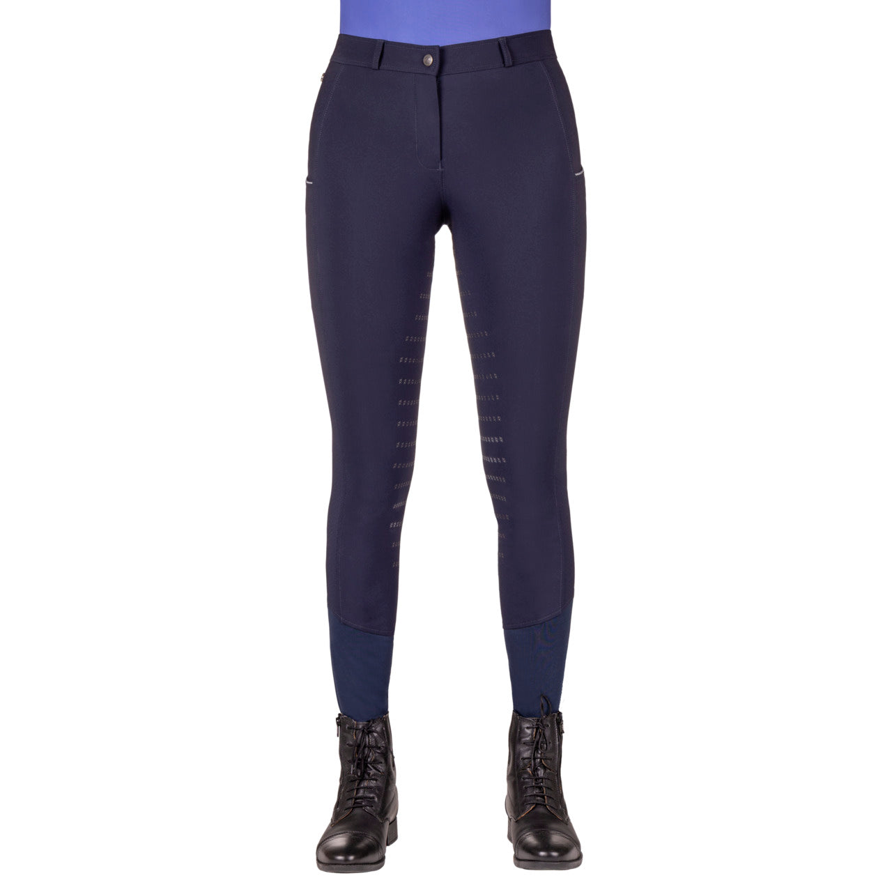 QHP Nyomi Leg Grip Breeches - Navy